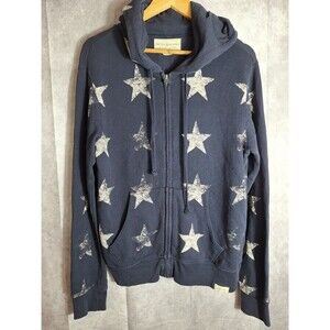 RAPLH LAUREN Denim & Supply Mens USA Stars Pattern Hoodie Jacket Sz M Skater Y2K